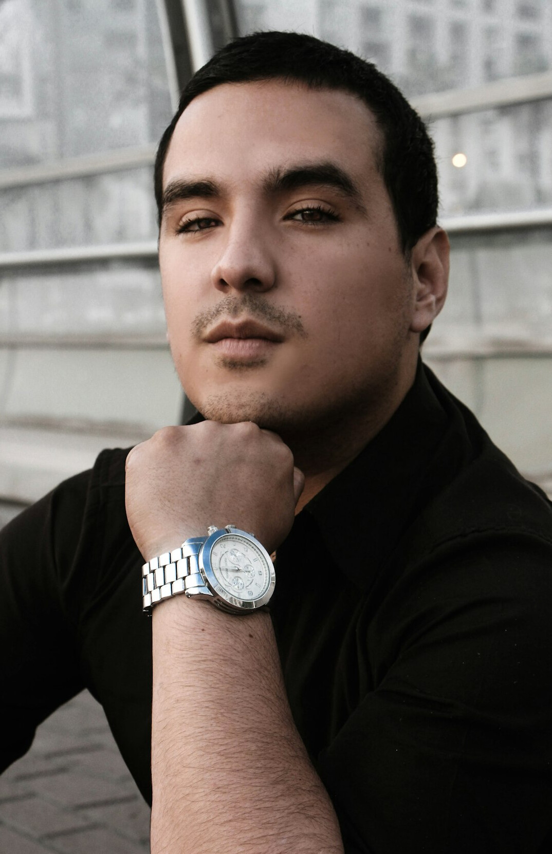 Studio portrait of a Croatian man in business casual attire