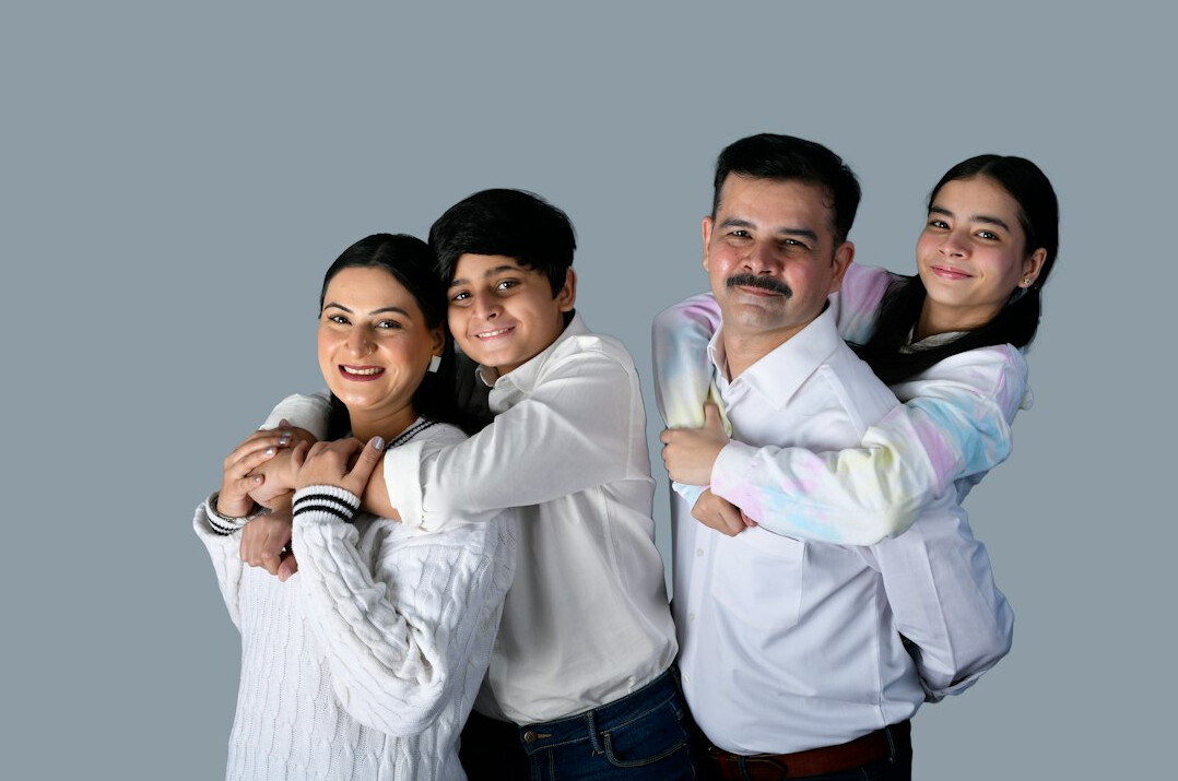happy family with insurance